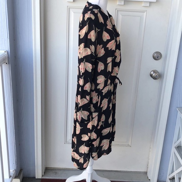 Lucky Brand Black and Pink Long Sleeve Shirt Dress - Picture 7 of 11